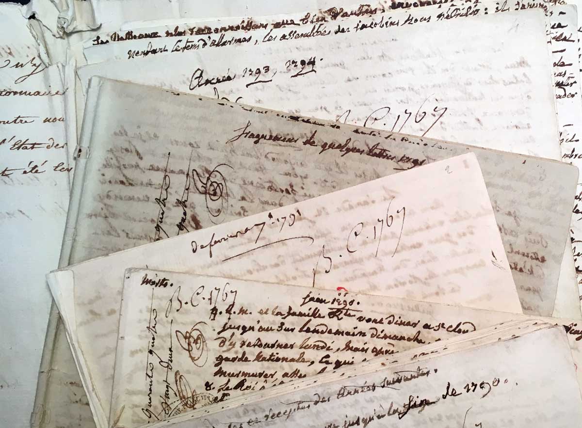 Letters of the Duchess d’Elbeuf, Archives Nationales, Paris. Photograph by Simon Macdonald. Archives nationales, Paris / F7 4775/1. Photograph by Simon Macdonald