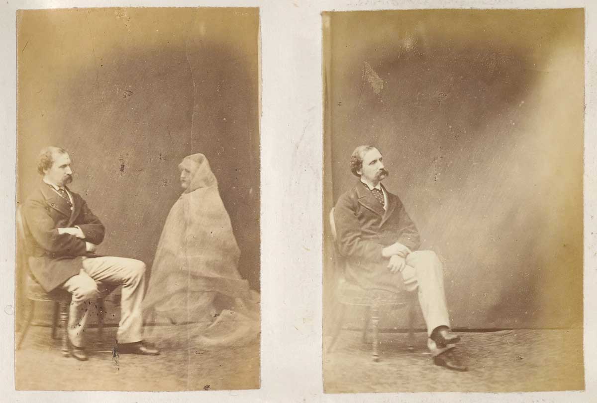 Plates from an album of spirit photographs, attributed to Frederick Hudson, 1872 © Topfoto.