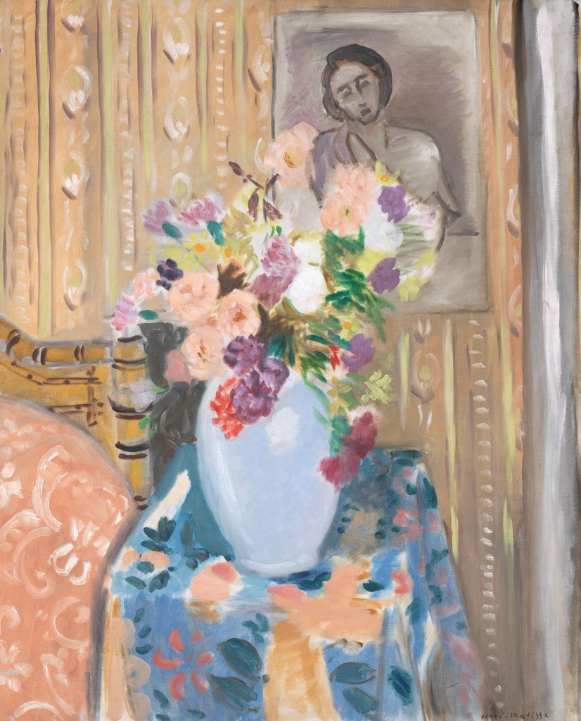 Henri Matisse,<i> Fleurs ou Fleurs devant un portrait</i> (ca. 1924). Courtesy of Sotheby's.