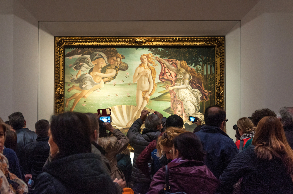 Botticelli's Birth of Venus at the Uffizi Gallery - one of the top things to do in Florence. 